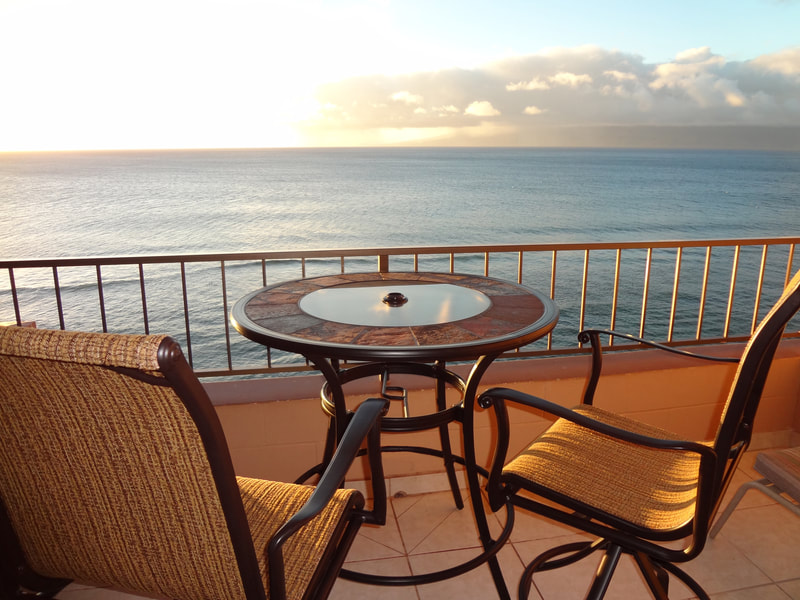 Lanai with ocean views