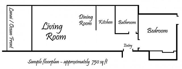One Bedroom Corner Suite layout